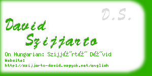 david szijjarto business card